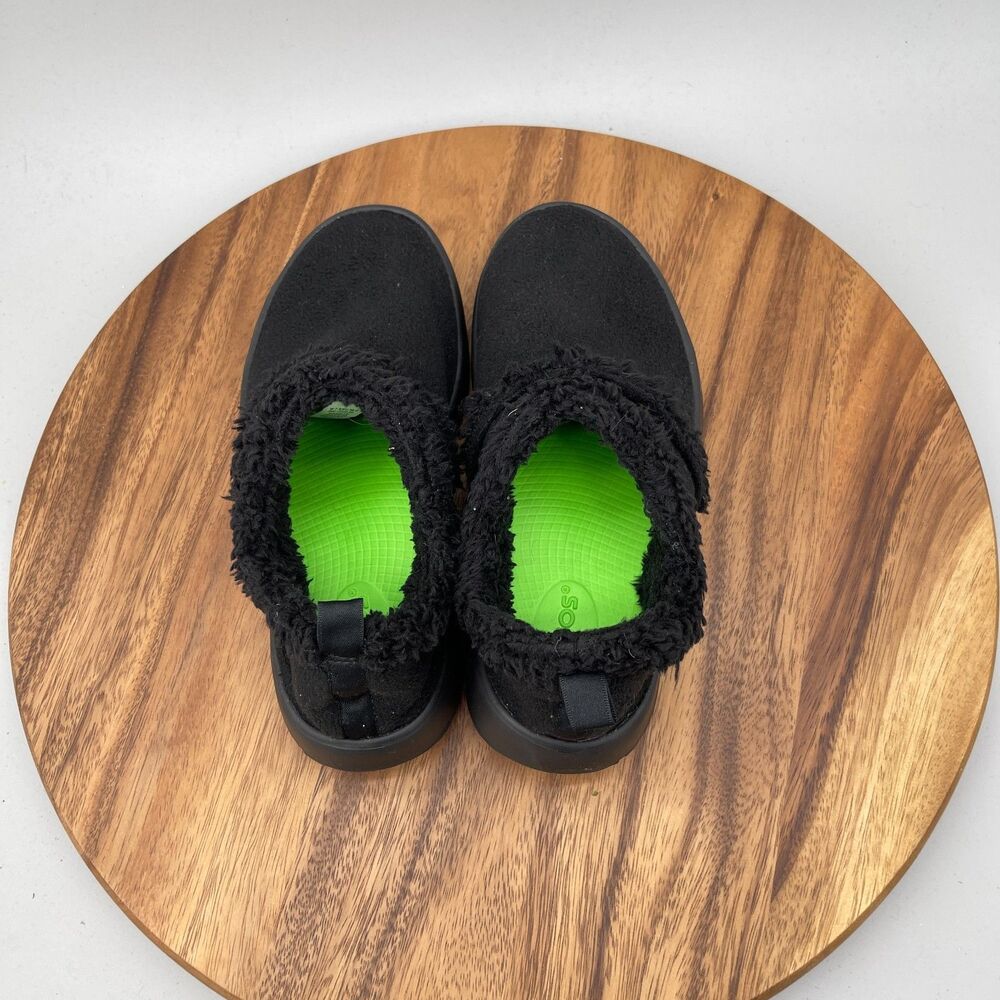 Oofos OOcoozie Low Shoes Womens Size 7.5 Black Recovery Walking Slip On Comfort - Picture 5 of 9